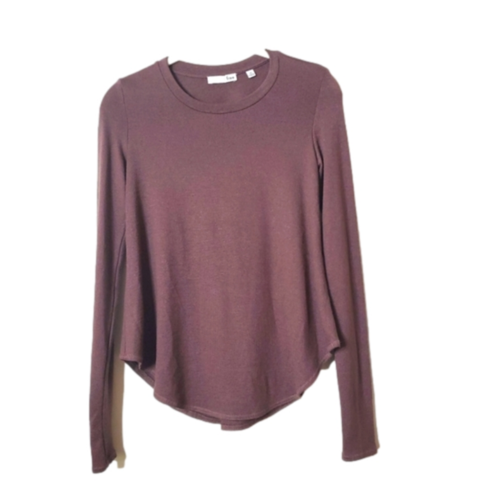 Aritzia Wilfred Free Cocoa Brown Knit Pullover Lightweight Sweater